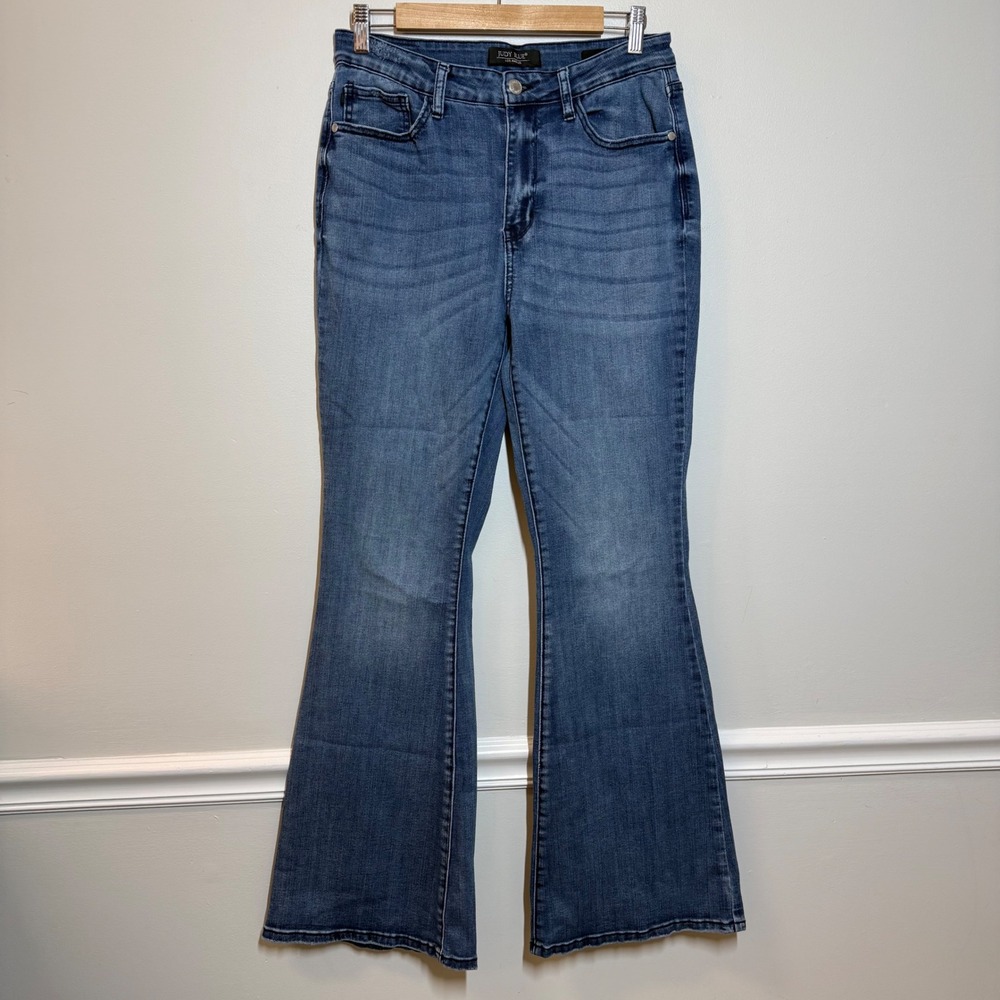 Judy Blue Flare Fit Jeans Womens 11/30 Medium Wash Stretch Denim JB82288-JS MD